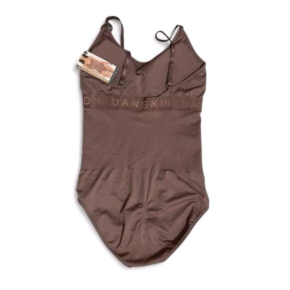 Danskin Women's Seamless Shaping Bodysuit Size M Brown Adjustable NWT - Picture 4 of 15